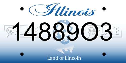 14889O3 Illinois License Plate