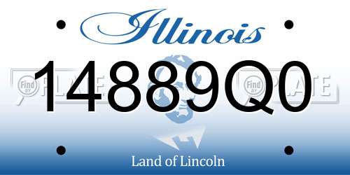 14889Q0 Illinois License Plate