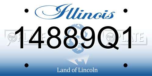 14889Q1 Illinois License Plate