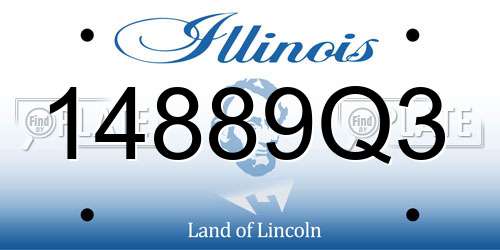 14889Q3 Illinois License Plate