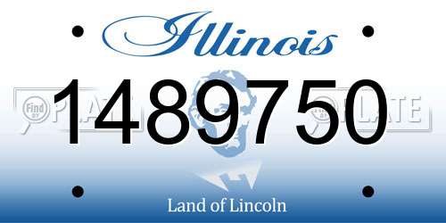 1489750 Illinois License Plate
