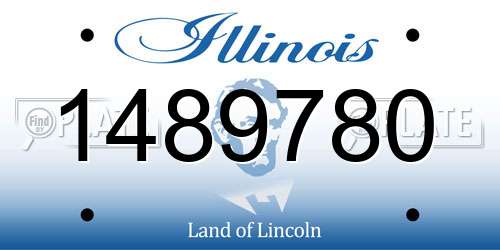 1489780 Illinois License Plate