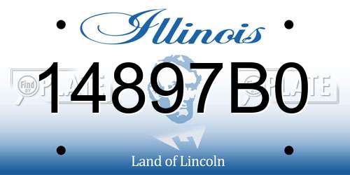 14897B0 Illinois License Plate