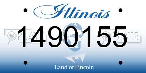 1490155 Illinois License Plate