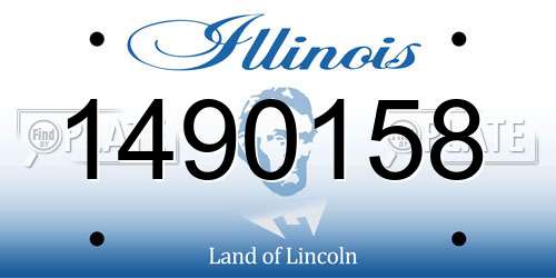 1490158 Illinois License Plate