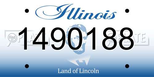 1490188 Illinois License Plate