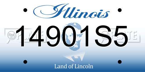 14901S5 Illinois License Plate