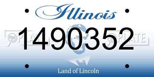 1490352 Illinois License Plate