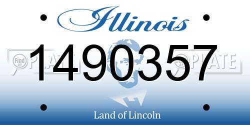 1490357 Illinois License Plate