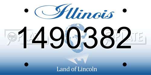 1490382 Illinois License Plate