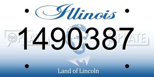 1490387 Illinois License Plate