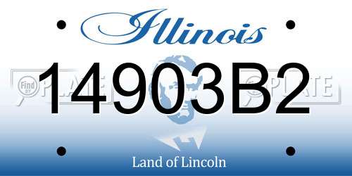 14903B2 Illinois License Plate