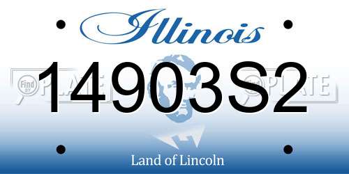14903S2 Illinois License Plate