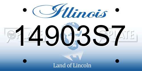 14903S7 Illinois License Plate