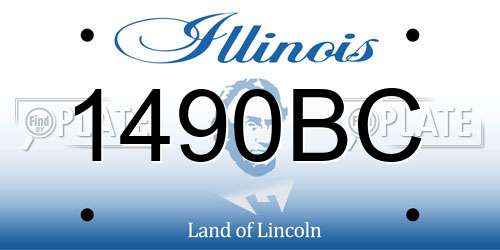 1490BC Illinois License Plate