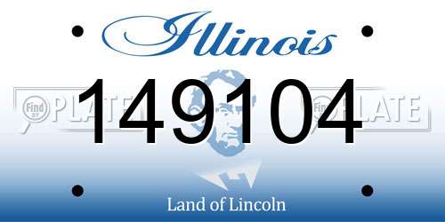 149104 Illinois License Plate