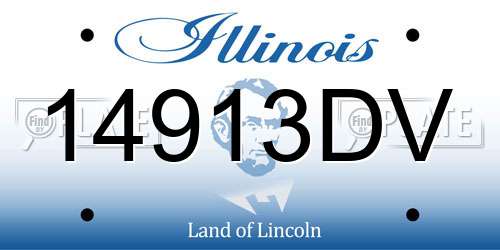 14913DV Illinois License Plate