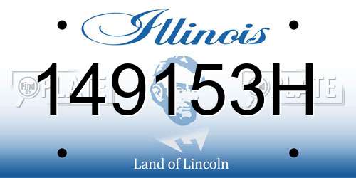 149153H Illinois License Plate