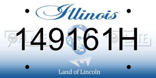 149161H Illinois License Plate