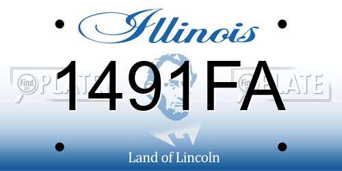 1491FA Illinois License Plate