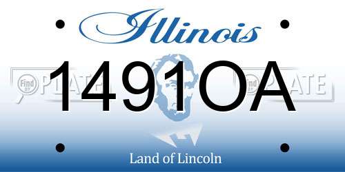 1491OA Illinois License Plate