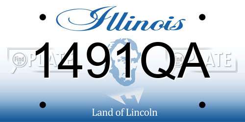 1491QA Illinois License Plate