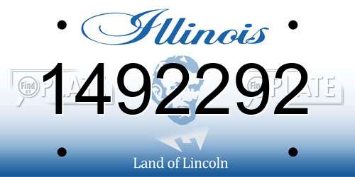 1492292 Illinois License Plate