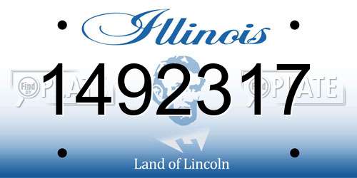 1492317 Illinois License Plate
