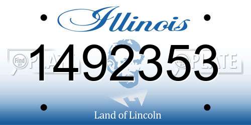 1492353 Illinois License Plate