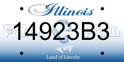 14923B3 Illinois License Plate
