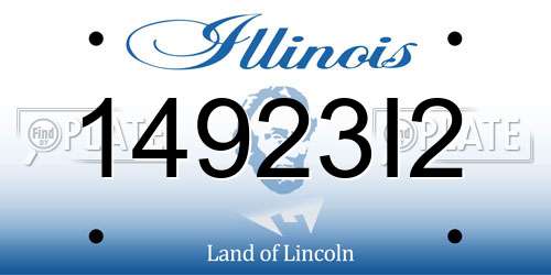 14923I2 Illinois License Plate