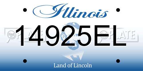14925EL Illinois License Plate