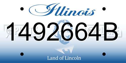 1492664B Illinois License Plate