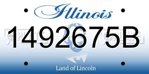 1492675B Illinois License Plate