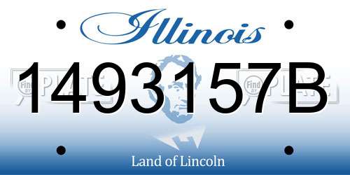 1493157B Illinois License Plate