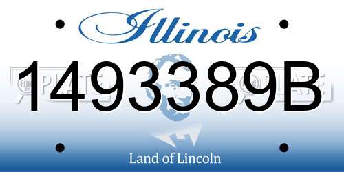 1493389B Illinois License Plate