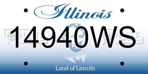 14940WS Illinois License Plate