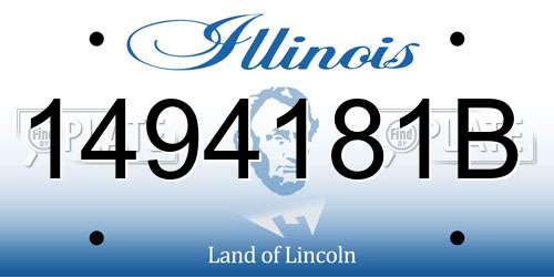 1494181B Illinois License Plate