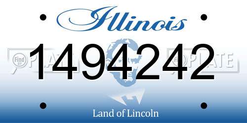 1494242 Illinois License Plate