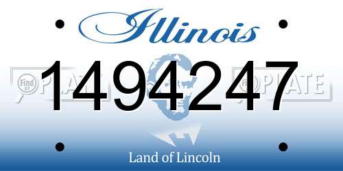 1494247 Illinois License Plate