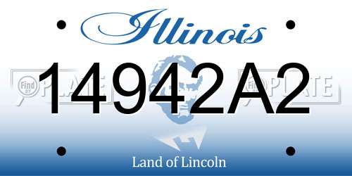 14942A2 Illinois License Plate