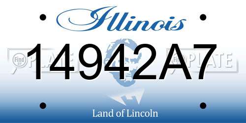 14942A7 Illinois License Plate