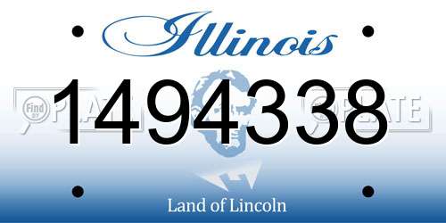 1494338 Illinois License Plate