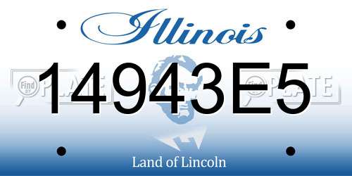 14943E5 Illinois License Plate