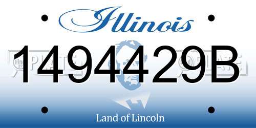 1494429B Illinois License Plate