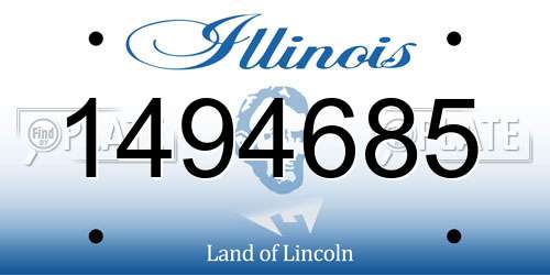 1494685 Illinois License Plate