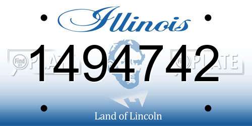 1494742 Illinois License Plate
