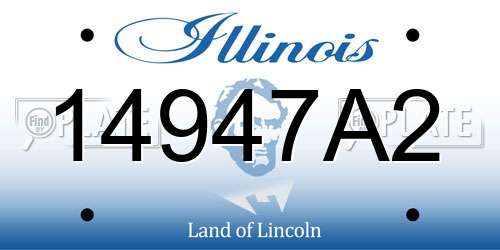 14947A2 Illinois License Plate