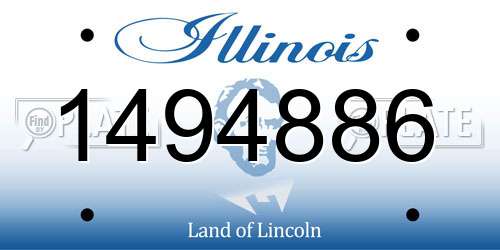 1494886 Illinois License Plate