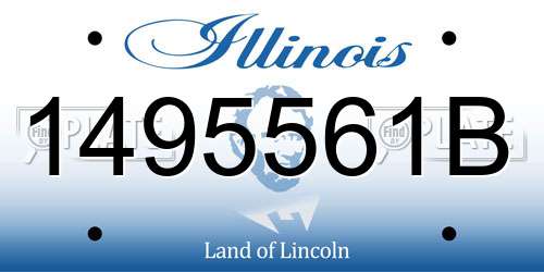 1495561B Illinois License Plate